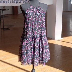 Urban Outfitters Kimchi blue pink and blue floral sheerBaby dress